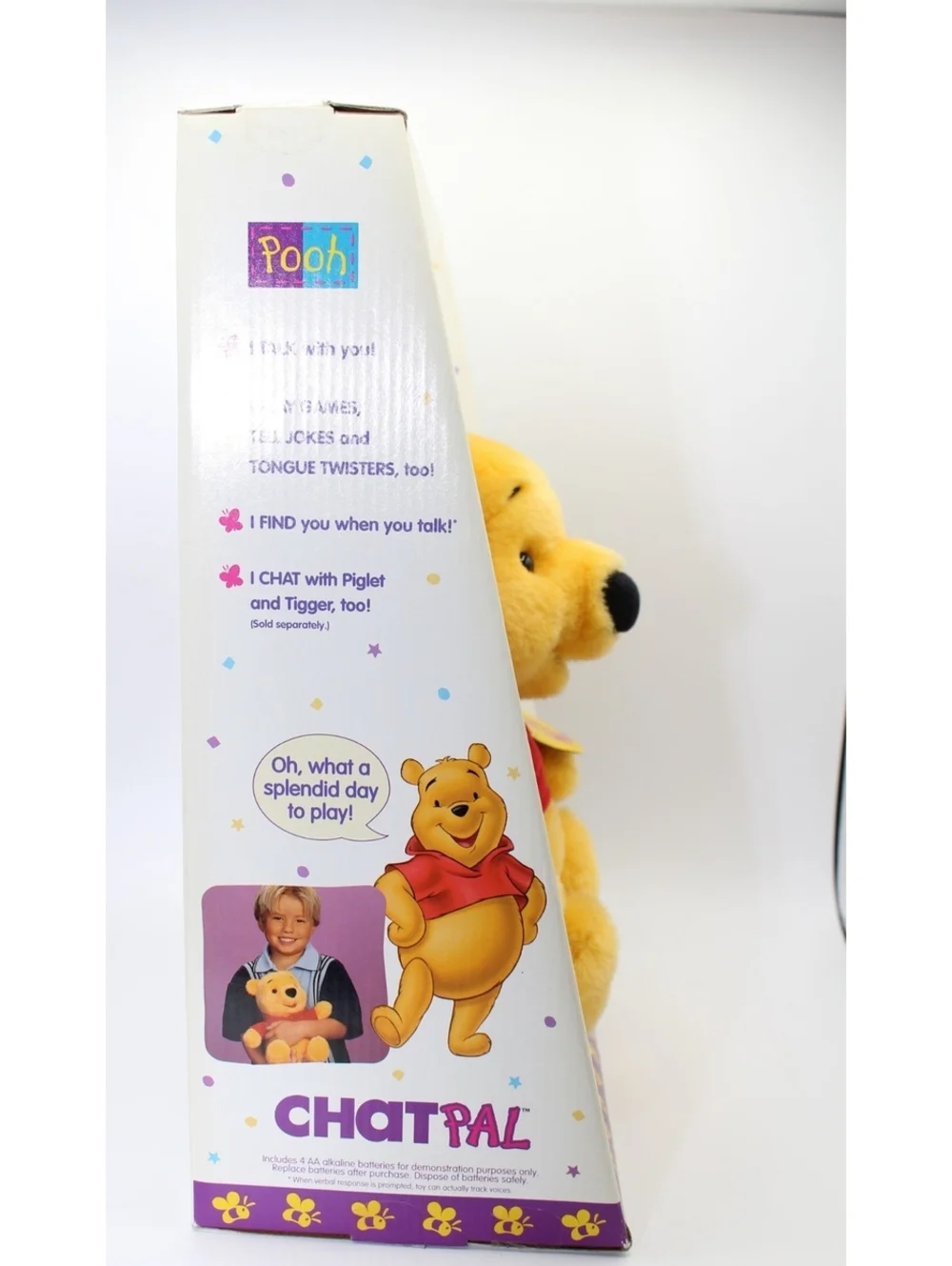 Vintage Disney 1999 Heart to Heart Talks W/ Pooh Chatpal Plush Doll Mattel 24362